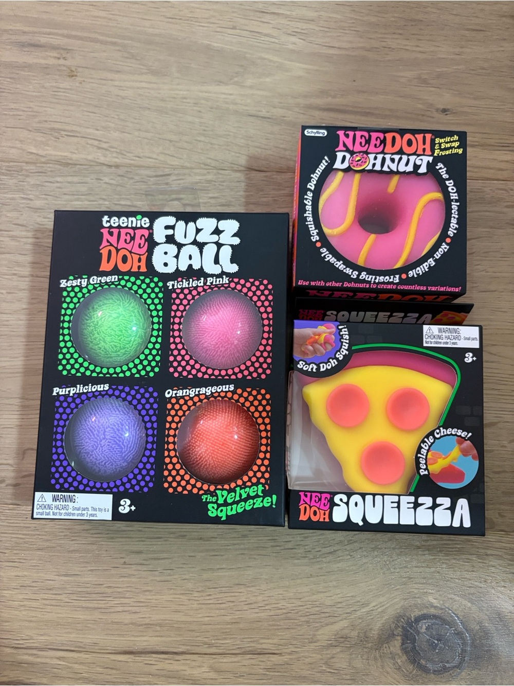 NeedOh Fuzzball 4 pack! SqueezaPizza,Dohnut. Fastship.